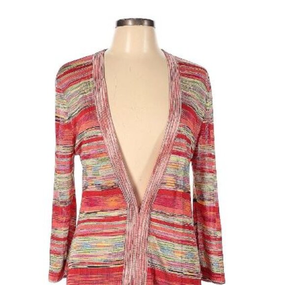 DANA BUCHMAN - Open knit long multi-coloured cardigan - Picture 3 of 9